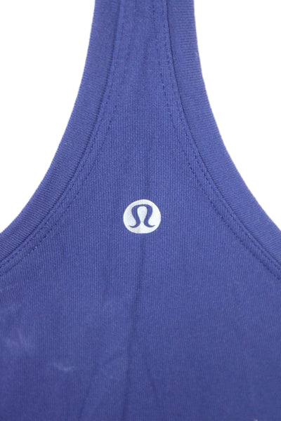 Lululemon Womens Basic Sleeveless Tank Blue Nylon Blend Round Neck Size S