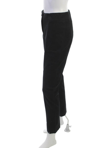 Ted Baker London Women Cropped Ankle Pants Black Cotton Button Inseam 28 Size 2
