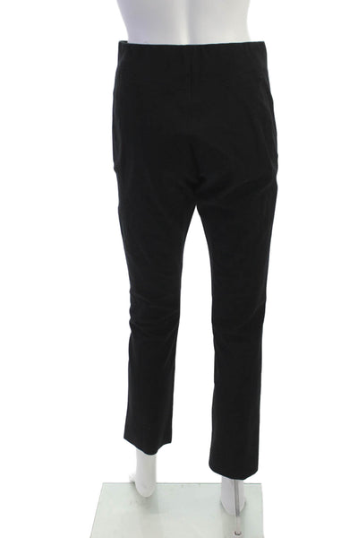 Ted Baker London Women Cropped Ankle Pants Black Cotton Button Inseam 28 Size 2