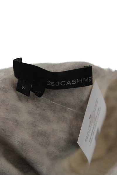 360 Cashmere Women Pullover Sweater Beige Cashmere Leopard Size S