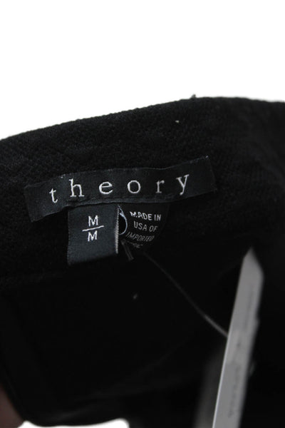 Theory Women A-Line Wool Blend Black Skirt Size M