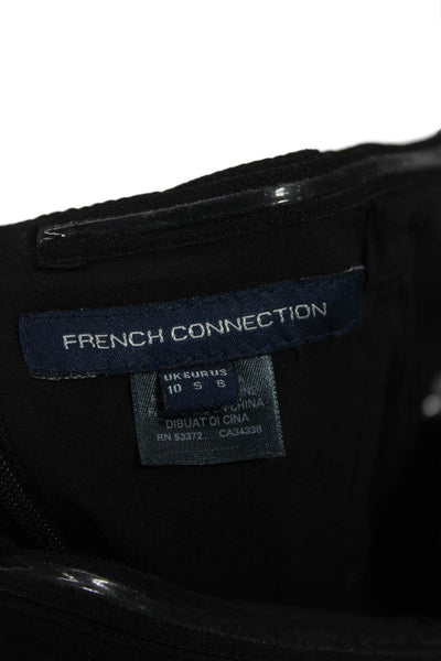 French Connection Women Mini Fit & Flare Dress Black Size 6