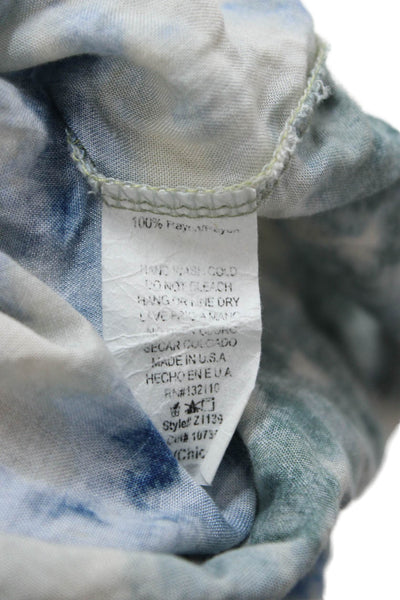 Vintage Havana Womens Jumpsuit Tie-Dye Beige Long Sleeve Rayon Size S