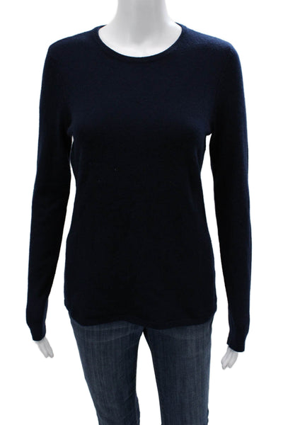 Fred Segal Women Dark Blue 100% Cashmere Crewneck Pullover Sweater Size S