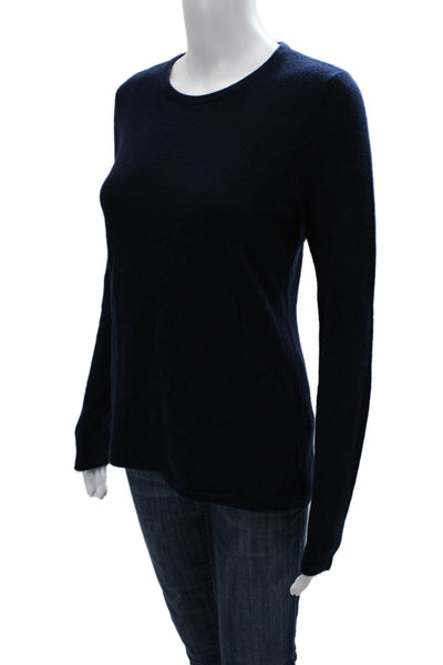 Fred Segal Women Dark Blue 100% Cashmere Crewneck Pullover Sweater Size S