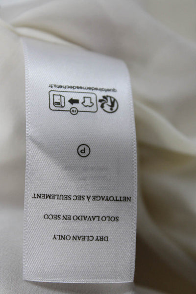 Rails Women Silk Collared Button-Up Blouse Long Sleeve White Petite Size XS