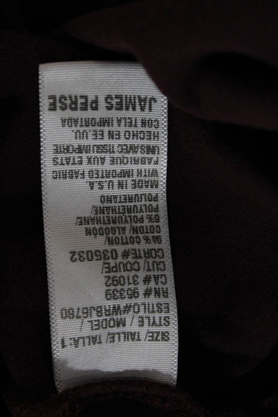 James Perse Women Brown Bodycon Sweater Dress Long Sleeve Cotton Size 1 Tall