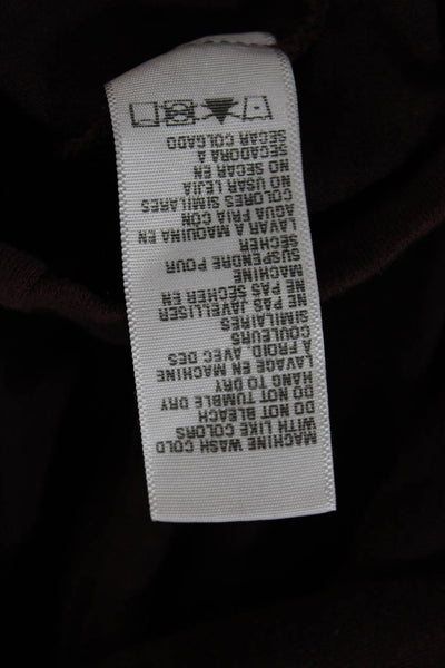 James Perse Women Brown Bodycon Sweater Dress Long Sleeve Cotton Size 1 Tall
