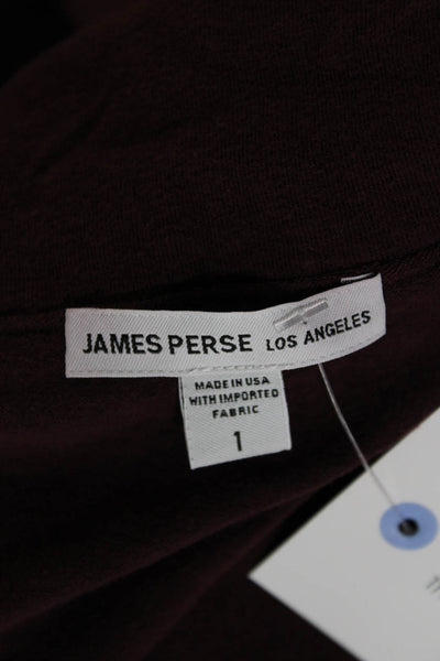 James Perse Women Brown Bodycon Sweater Dress Long Sleeve Cotton Size 1 Tall