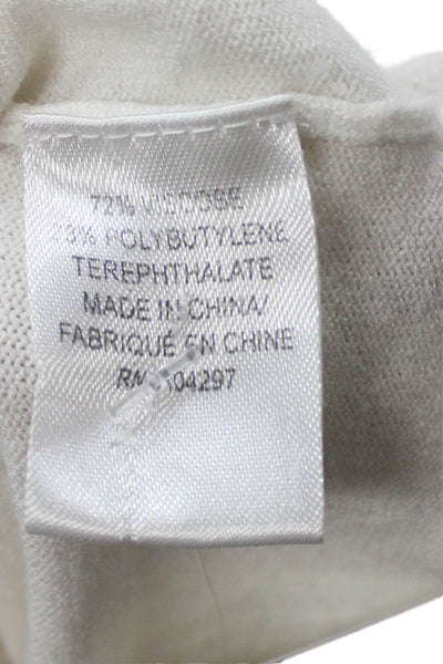 Milly Minis Childrens Girls Ruffled Button Down Cardigan Sweater White Size 12