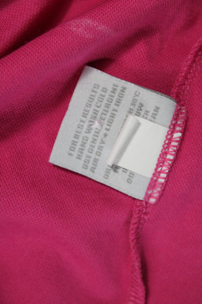 Straight Down Mens Pink Collared Short Sleeve Polo 57% Pima 43% Poly Size L