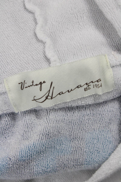 Vintage Havana Women Pullover Hoodie V Neck White Graphic Long Sleeve Size M
