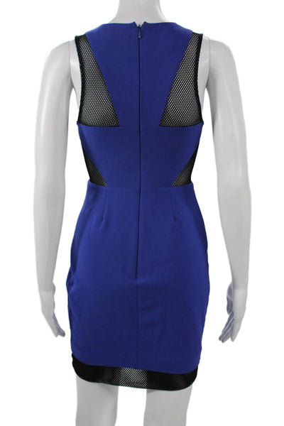 Elizabeth & James Womens Bodycon Sheath Dress Blue Sleeveless Round Neck Size 2