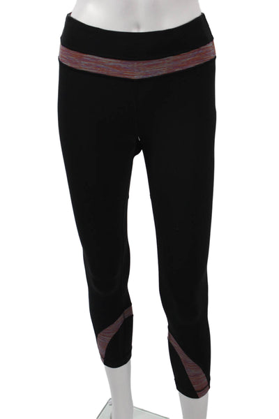 Lululemon Women Capri Leggings Black Nylon Blend Size 4