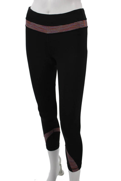 Lululemon Women Capri Leggings Black Nylon Blend Size 4