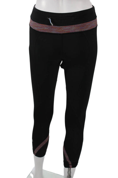 Lululemon Women Capri Leggings Black Nylon Blend Size 4