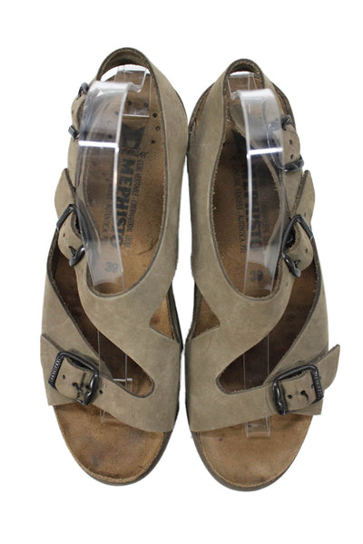 Eileen Fisher Womens Wedge Heel Ankle Strap Espadrilles Sandals Black Size 9.5