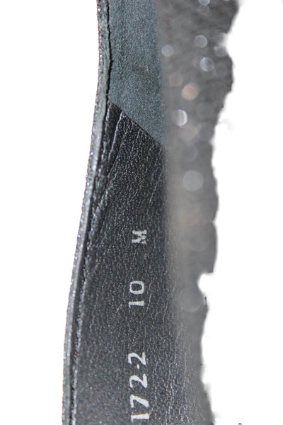 Stuart Weitzman Womens Pointed Toe Pumps Black Metallic Size 10 Medium