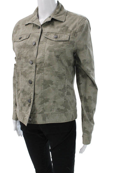 ATM Womens Military Jacket Camouflage Green Wool Cashmere Size M