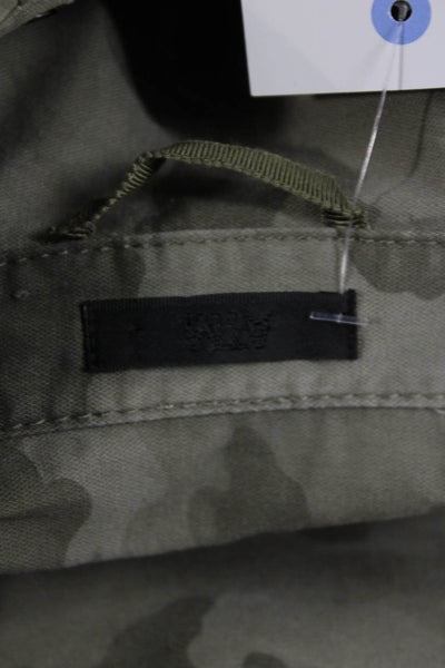 ATM Womens Military Jacket Camouflage Green Wool Cashmere Size M
