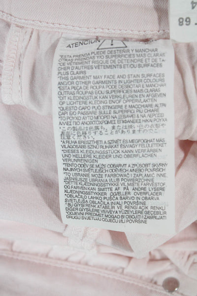 Zara Women Ankle Jeggings Pink Button Closure Size 2