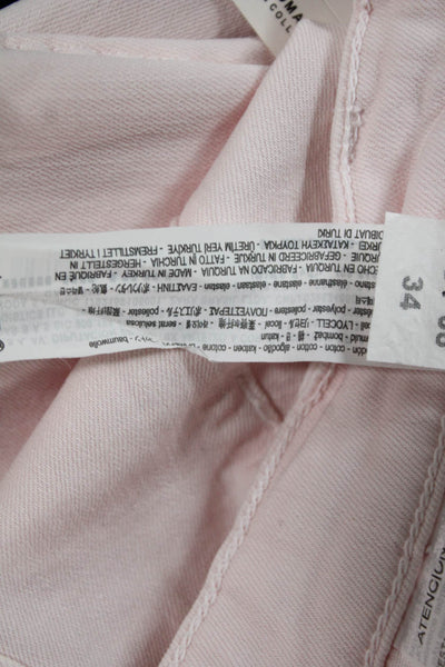 Zara Women Ankle Jeggings Pink Button Closure Size 2