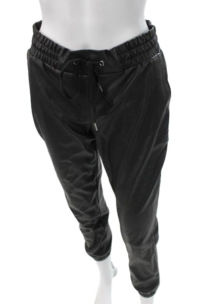 Philanthropy Women Jogger Pants Black Drawstring Size S