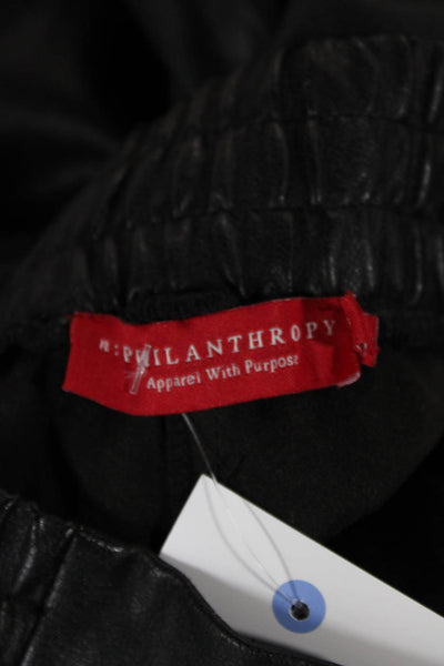 Philanthropy Women Jogger Pants Black Drawstring Size S