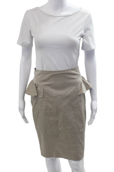 Callula Lillibelle Womens Beige Straight Pencil Skirt Knee Length Size 6