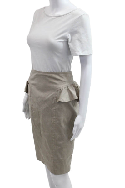 Callula Lillibelle Womens Beige Straight Pencil Skirt Knee Length Size 6