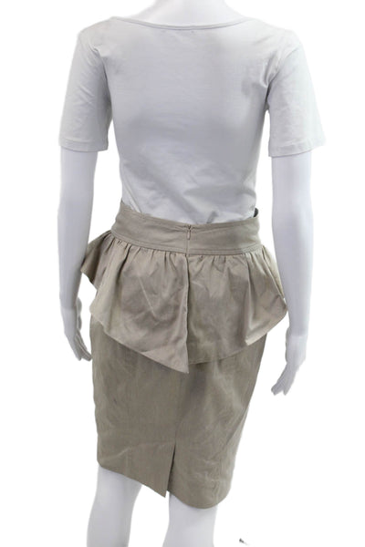 Callula Lillibelle Womens Beige Straight Pencil Skirt Knee Length Size 6