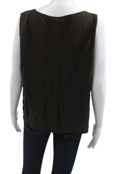 Eileen Fisher Women Basic Sleeveless Tank Brown Size L