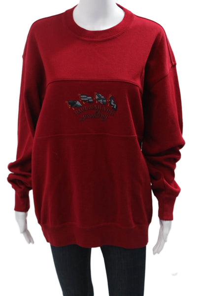 Paul & Shark Womens Pullover Sweatshirt Red Wool Acrylic Size XL