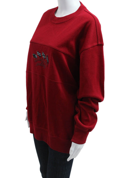 Paul & Shark Womens Pullover Sweatshirt Red Wool Acrylic Size XL