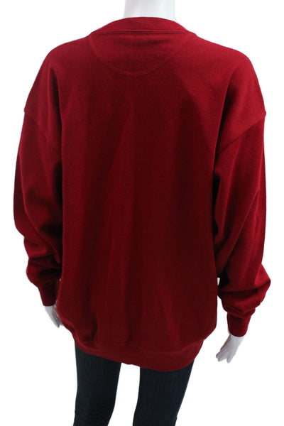 Paul & Shark Womens Pullover Sweatshirt Red Wool Acrylic Size XL