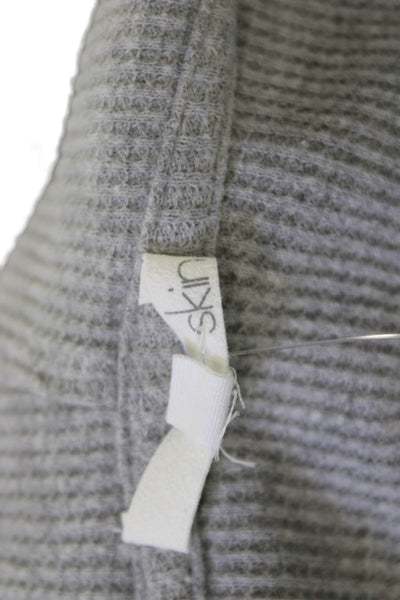 Skin Womens Pullover Hoodie Gray Drawstring Long Sleeve Size 1