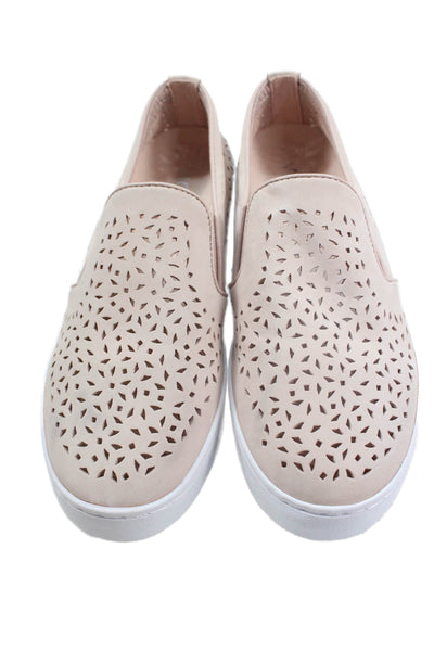 Vince Womens Laser Cut Detail Slip On Athletic Sneaker Shoes Pink Size 5