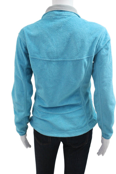 Mountain Hard Wear Womens Windbreaker Light Blue Polyester Zip Collared Size S