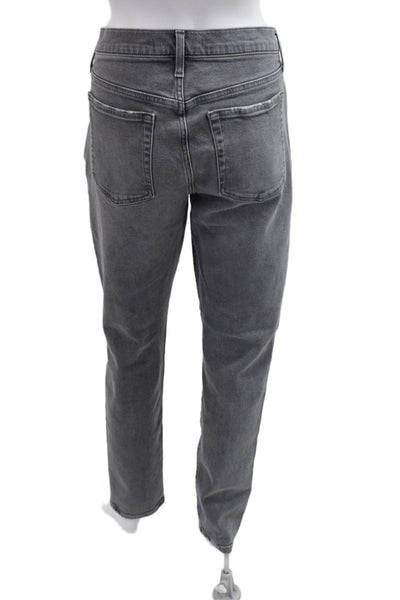 Joes Women Straight Tapered Gray Jeans Cotton Blend Button Fly Size 32