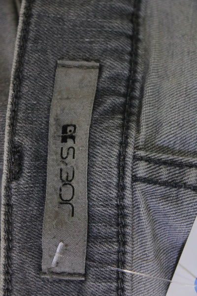 Joes Women Straight Tapered Gray Jeans Cotton Blend Button Fly Size 32