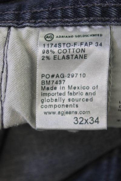 AG Adriano Goldschmied Mens Straight Dark Gray Jeans Size 32