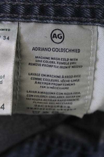 AG Adriano Goldschmied Mens Straight Dark Gray Jeans Size 32