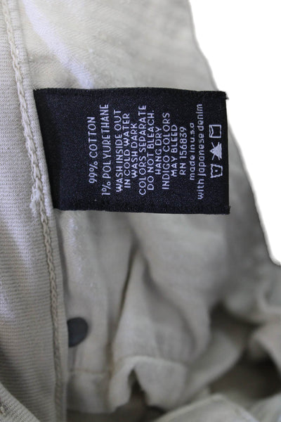 Monfrere Women Beige Chinos Mid Rise 99% Cotton 1% PU Size 31