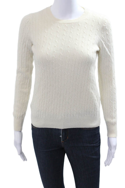 J Crew Women Pullover Sweater Beige Alpaca Merino Crew Neck Long Sleeve Size S