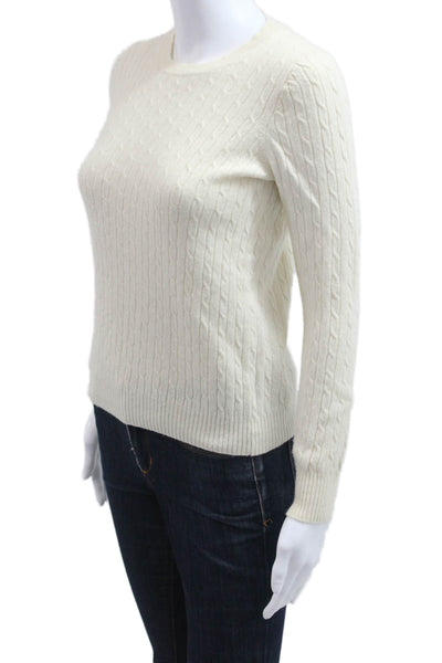J Crew Women Pullover Sweater Beige Alpaca Merino Crew Neck Long Sleeve Size S