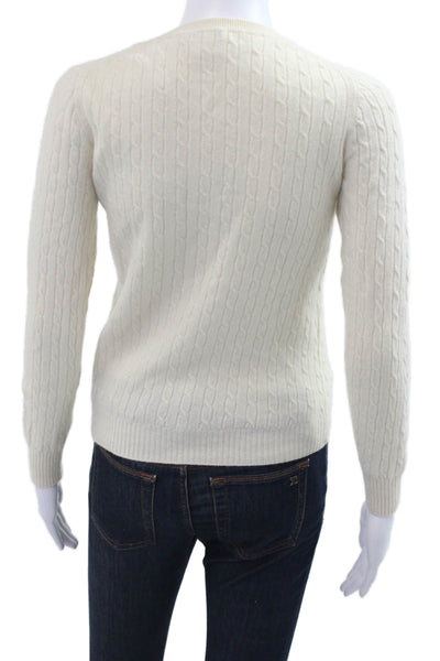 J Crew Women Pullover Sweater Beige Alpaca Merino Crew Neck Long Sleeve Size S