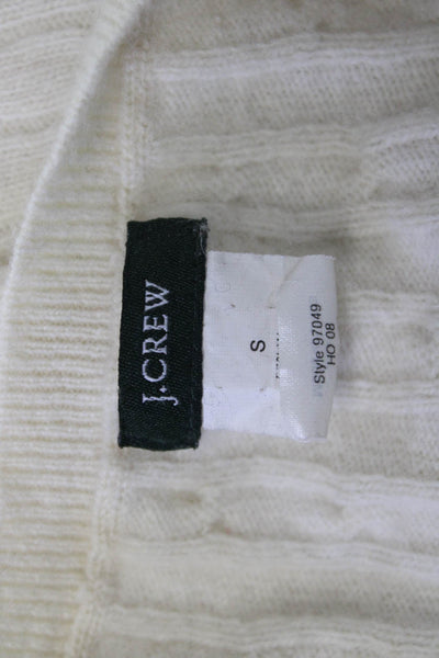 J Crew Women Pullover Sweater Beige Alpaca Merino Crew Neck Long Sleeve Size S