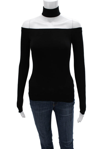 Bailey 44 Womens Black Poly Spandex Turtleneck Long Sleeve Top Size XS