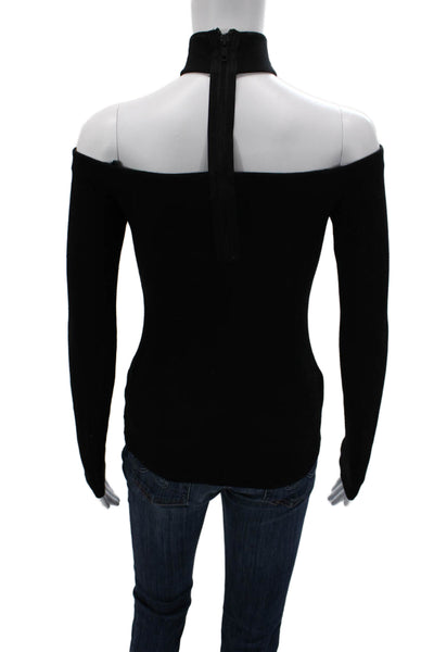 Bailey 44 Womens Black Poly Spandex Turtleneck Long Sleeve Top Size XS
