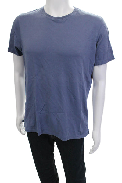 Robert Barakett Mens Blue Pima Cotton Crew Neck Short Sleeve Tee Size M